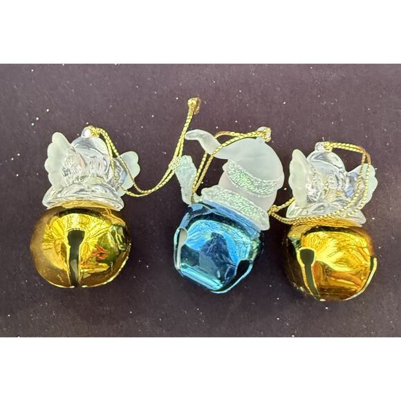 3 Vintage 2002 Jingle Buddies ANGEL & Snowman Christmas Tree Bell Ornaments -36 - Picture 6 of 7